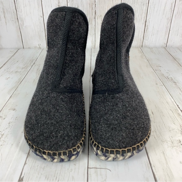 Toni Pons Origens Espadrille Platform Gray Wool Slip On Booties Women’s Size 10 - Picture 6 of 11